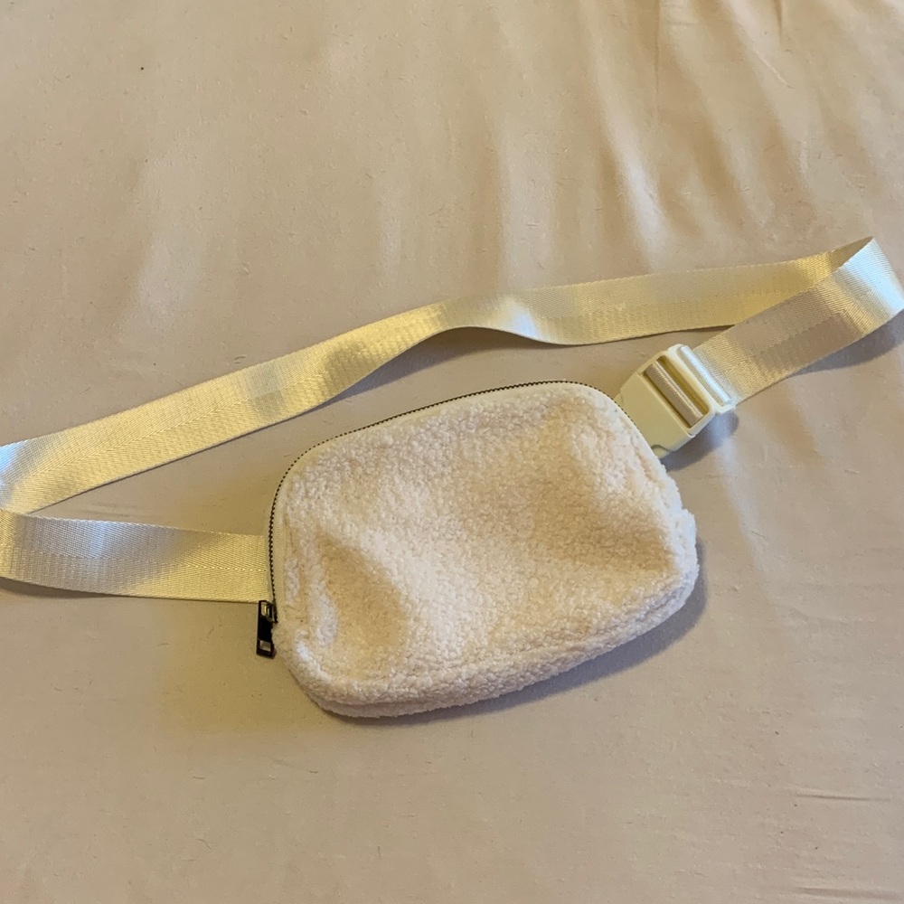 Cream Sherpa Fanny Pack